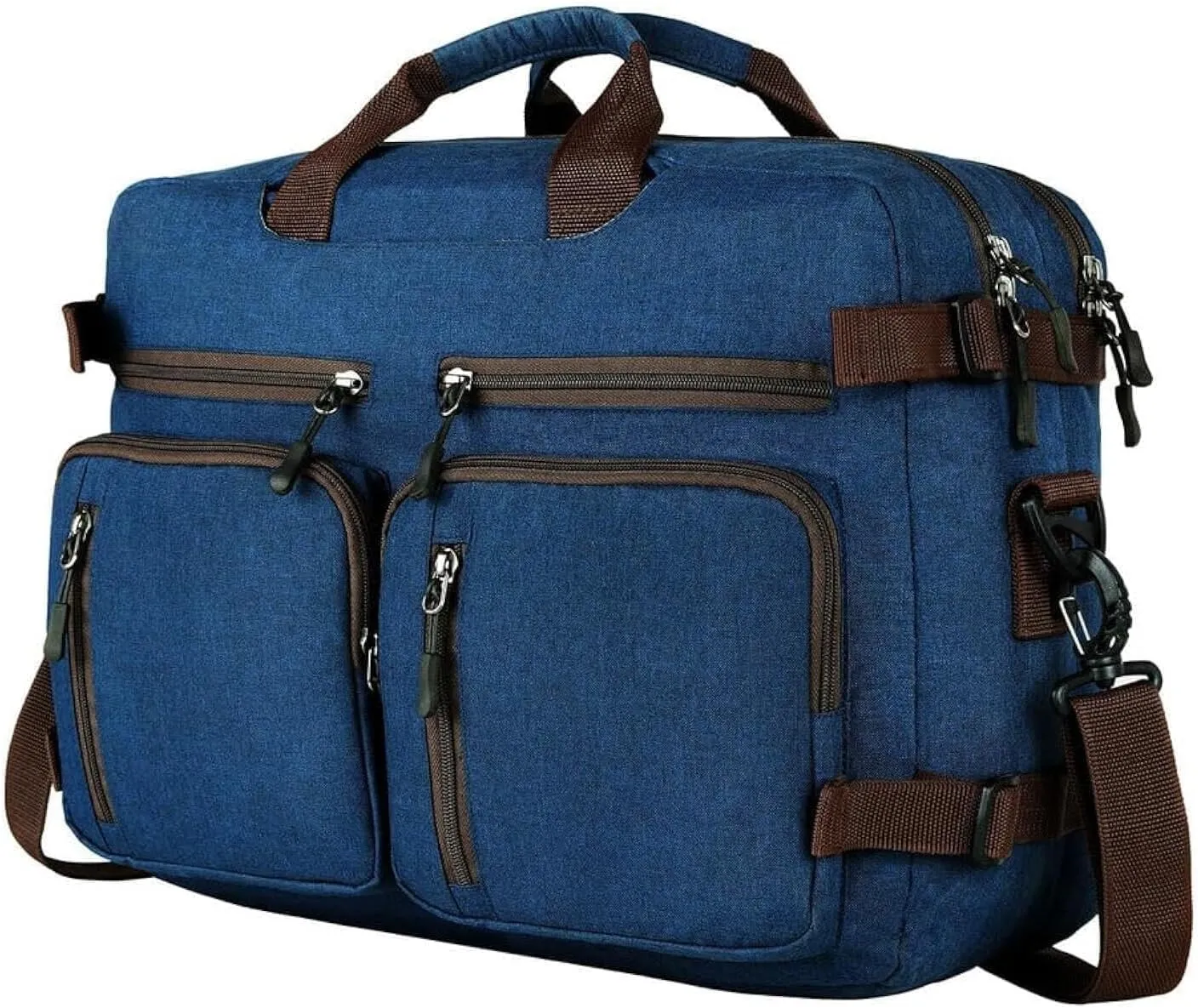 Laptop Bag For Men - Convertible Backpack For Office And Travel Navy Blue., Medium