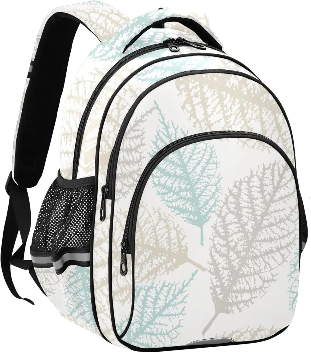 Large Casual Daypack for Men Women - Abstract Leaf Lightweight Travel Laptop Backpack Shoulder Bag Hiking Backpacks