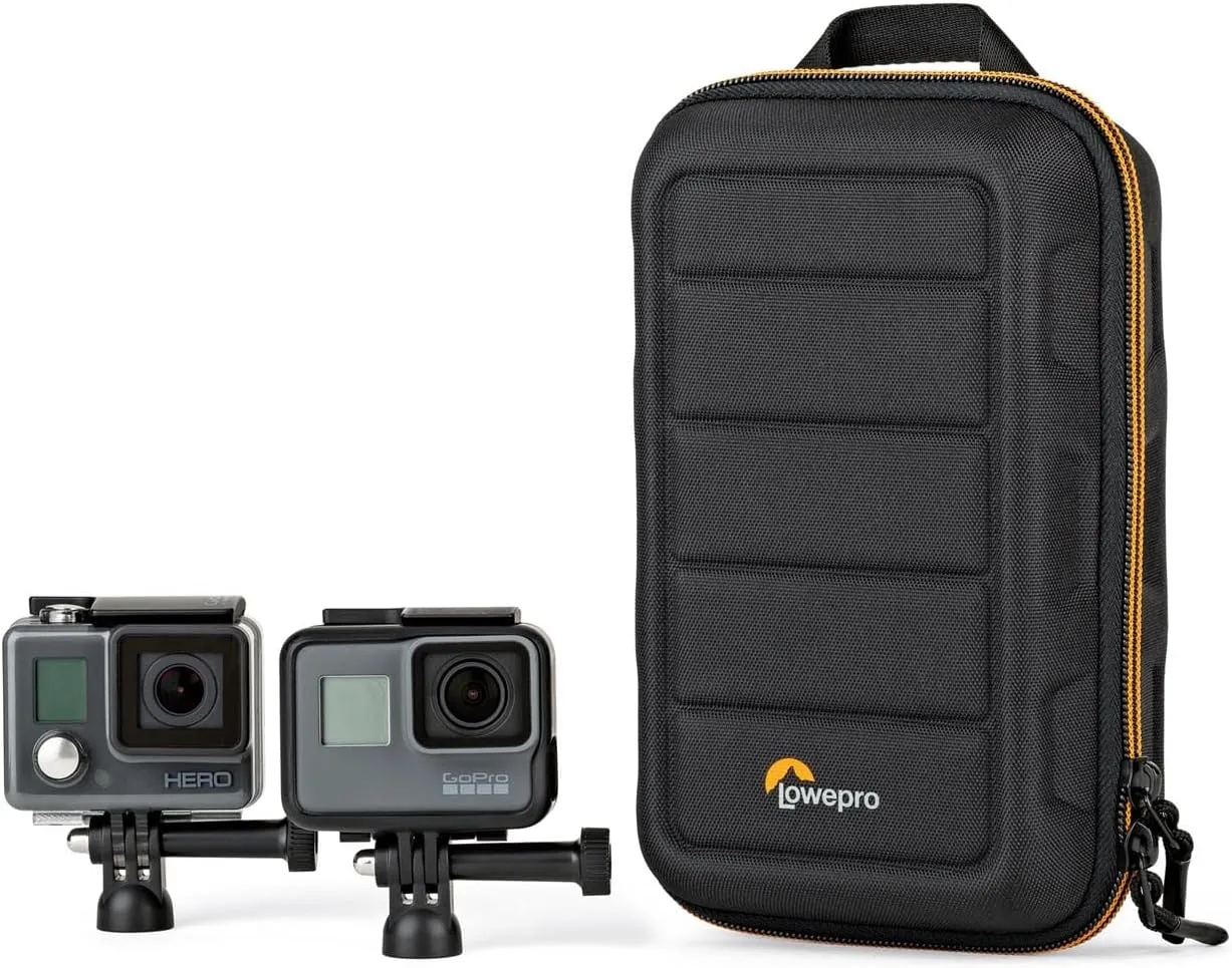 Lowepro Hardside CS 60 Case for Small Drone, Mirrorless Cameras or 2 Action Cameras, 1-2 Lenses, Accessories, 14.00 x 8.51 x 22.71 cm, Black