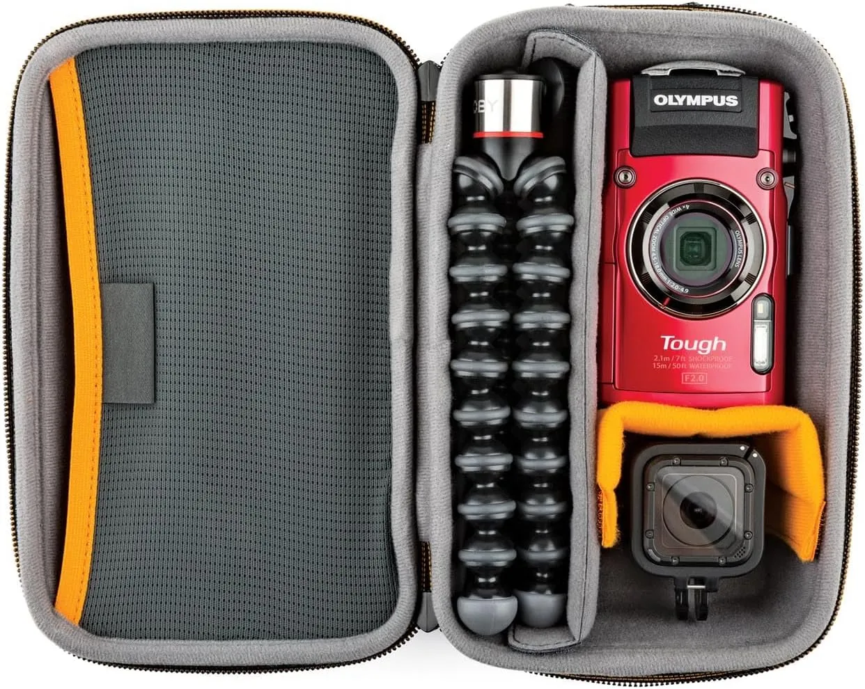 Lowepro Hardside CS 60 Case for Small Drone, Mirrorless Cameras or 2 Action Cameras, 1-2 Lenses, Accessories, 14.00 x 8.51 x 22.71 cm, Black