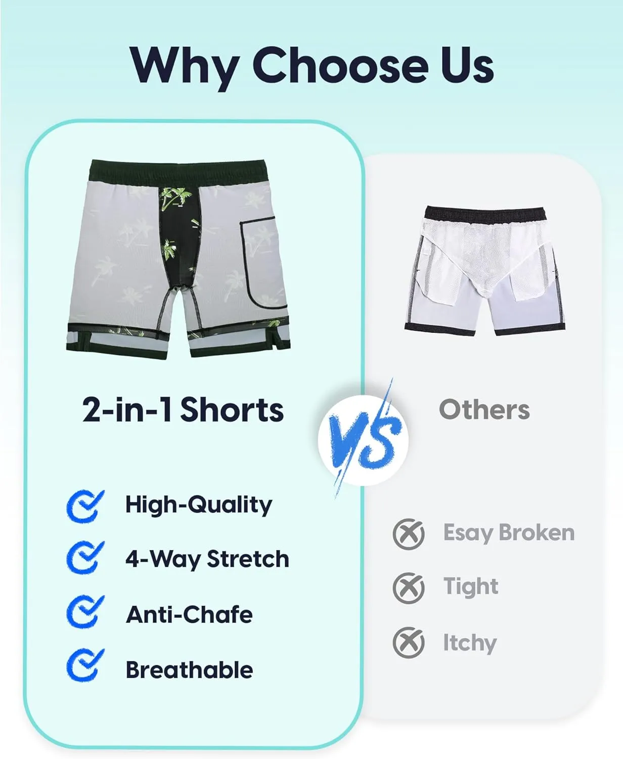 maamgic Boys Swim Trunks Compression Liner Stretch Teen Boy Swim Shorts Anti-Chafe Bathing Suits with Zipper Pockets