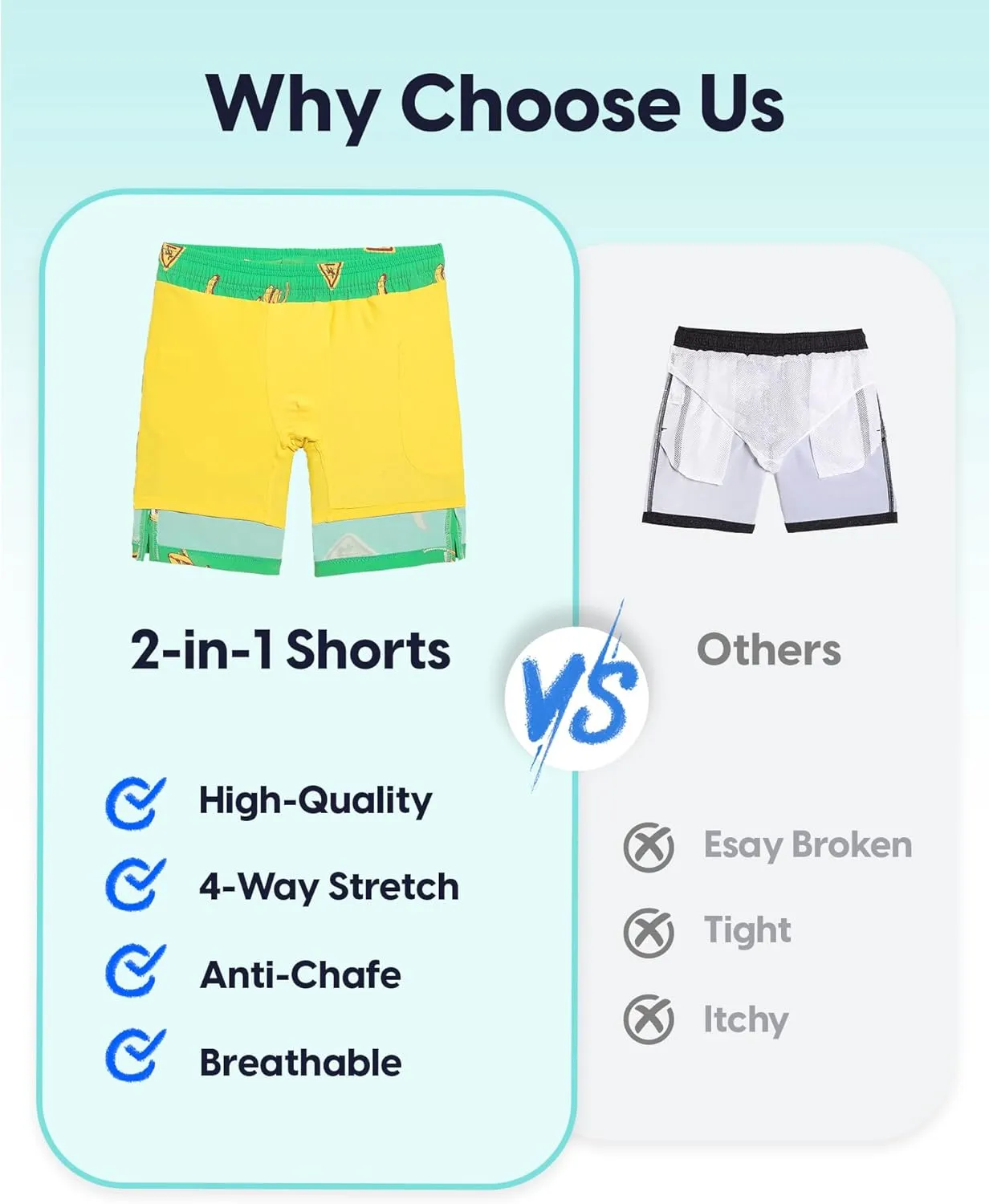 maamgic Boys Swim Trunks Compression Liner Stretch Teen Boy Swim Shorts Anti-Chafe Bathing Suits with Zipper Pockets