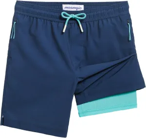 maamgic Boys Swim Trunks Compression Liner Stretch Teen Boy Swim Shorts Anti-Chafe Bathing Suits with Zipper Pockets