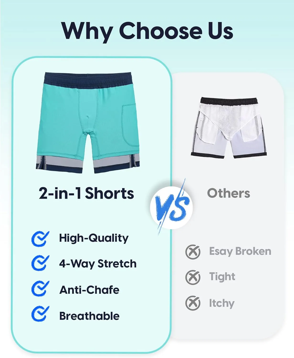 maamgic Boys Swim Trunks Compression Liner Stretch Teen Boy Swim Shorts Anti-Chafe Bathing Suits with Zipper Pockets
