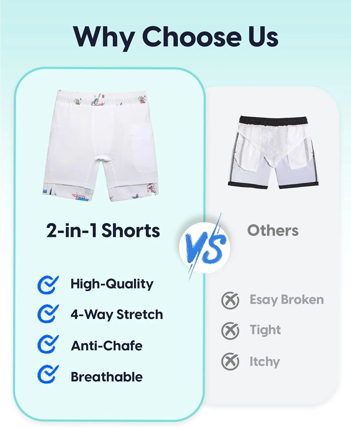 maamgic Boys Swim Trunks Compression Liner Stretch Teen Boy Swim Shorts Anti-Chafe Bathing Suits with Zipper Pockets