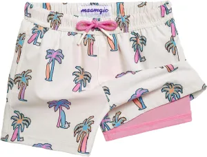 maamgic Boys Swim Trunks with Compression Liner Stretch Boy Swim Shorts Toddler Bathing Suit Swimsuit