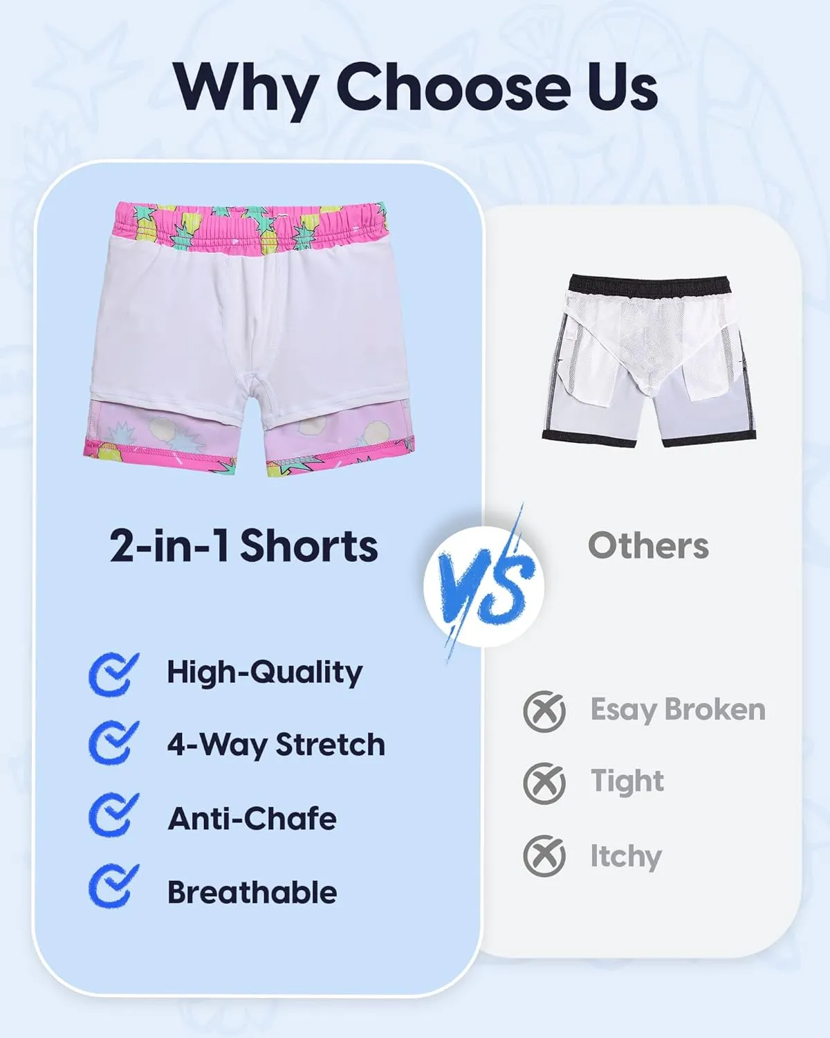 maamgic Boys Swim Trunks with Compression Liner Stretch Boy Swim Shorts Toddler Bathing Suit Swimsuit