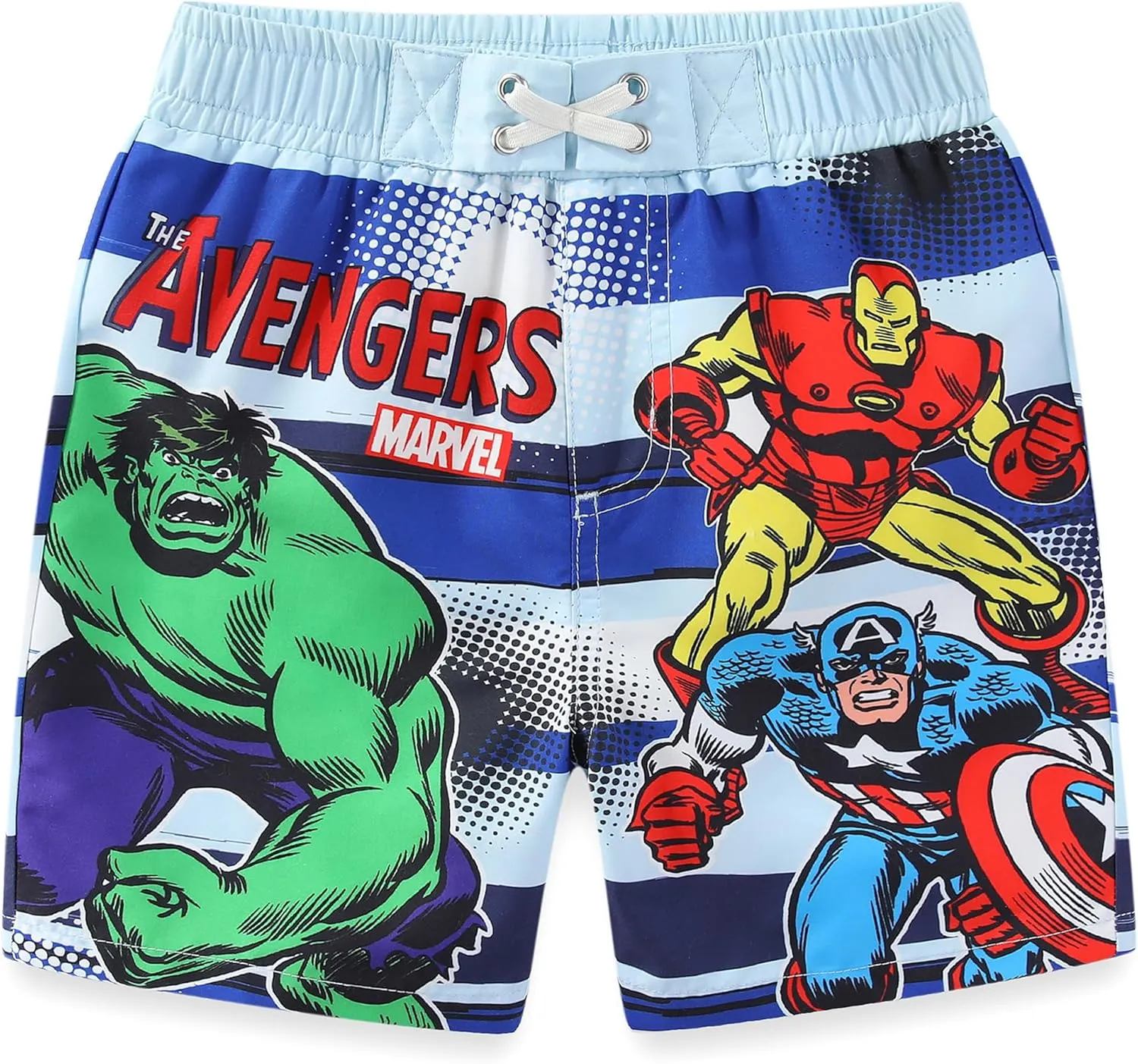 Marvel Avengers Boys UPF 50  Swim Trunks Bathing Suit for Toddler and Big Kids