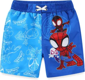 Marvel Avengers Boys UPF 50  Swim Trunks Bathing Suit for Toddler and Big Kids