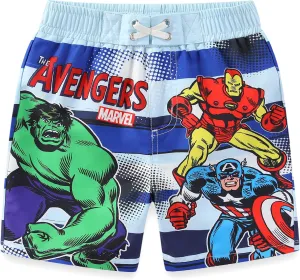 Marvel Avengers Boys UPF 50  Swim Trunks Bathing Suit for Toddler and Big Kids