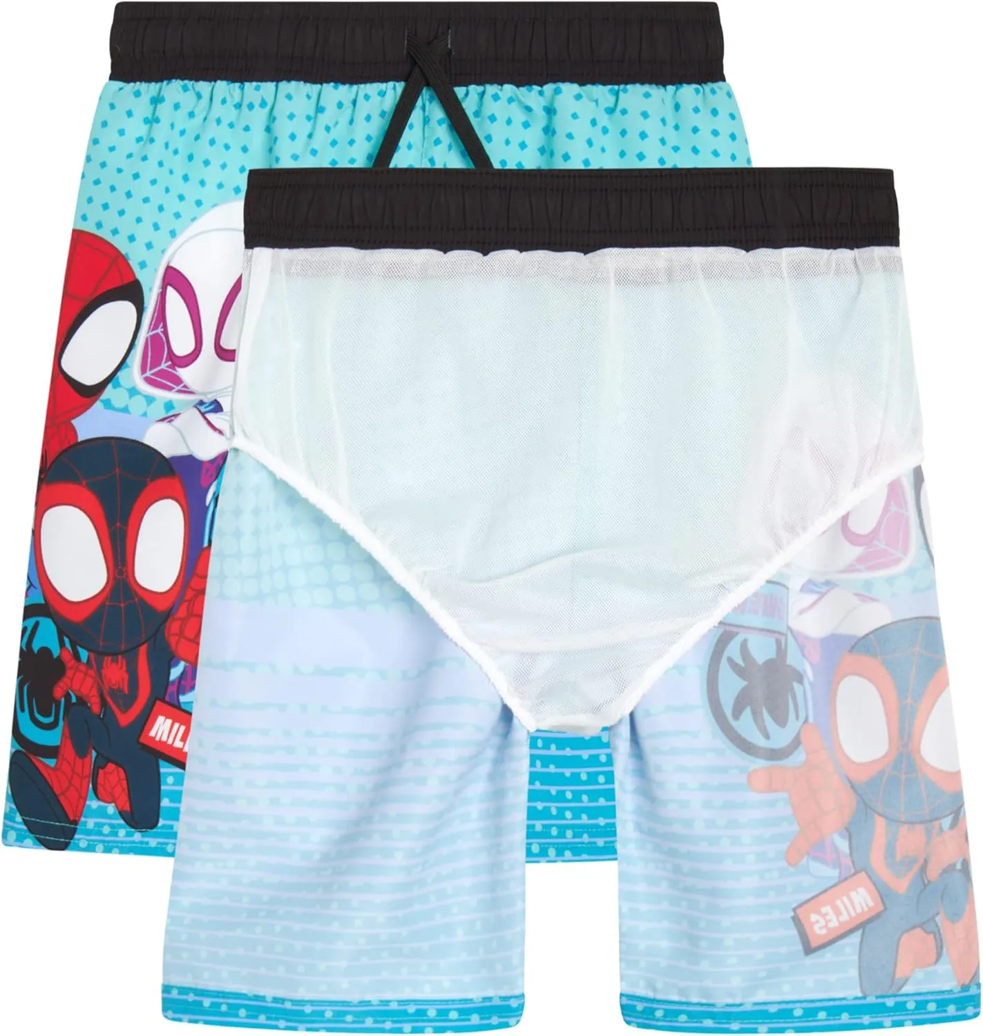Marvel Boys Rash Guard Set - 2 Piece Spiderman Spidey & His Amazing Friends UPF50  Swim Shirt & Swim Trunks for Boys (2T-12)