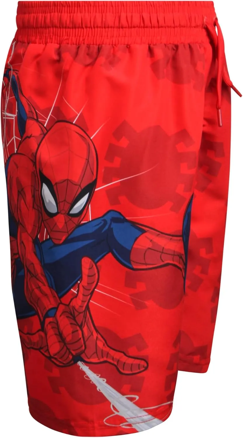 Marvel Boys Rash Guard Set - 2 Piece Spiderman Spidey & His Amazing Friends UPF50  Swim Shirt & Swim Trunks for Boys (2T-12)