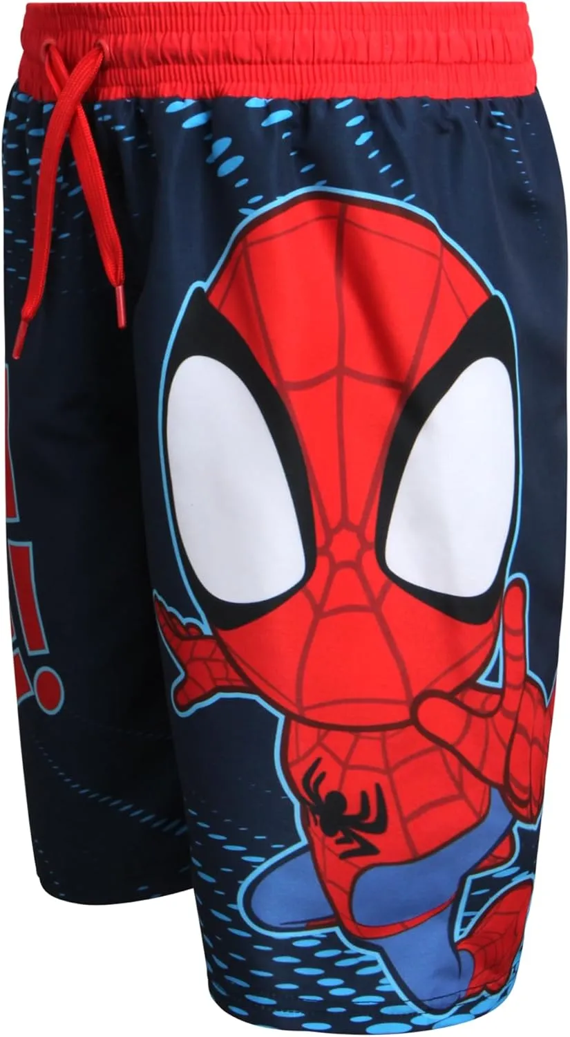 Marvel Boys Swim Trunks - Avengers Spiderman Captain America Hulk Iron Man Black Panther UPF 50  Quick Dry Boys Swim Shorts