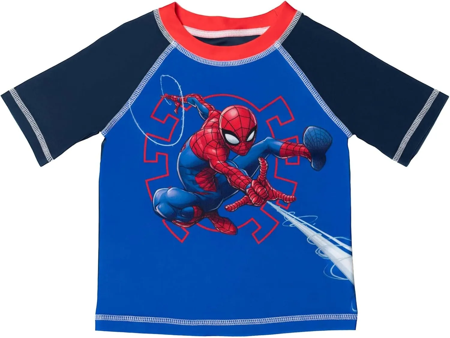 Marvel UPF 50  Pullover Rash Guard and Swim Trunks Outfit Set Toddler to Big Kid Sizes (2T - 18-20)