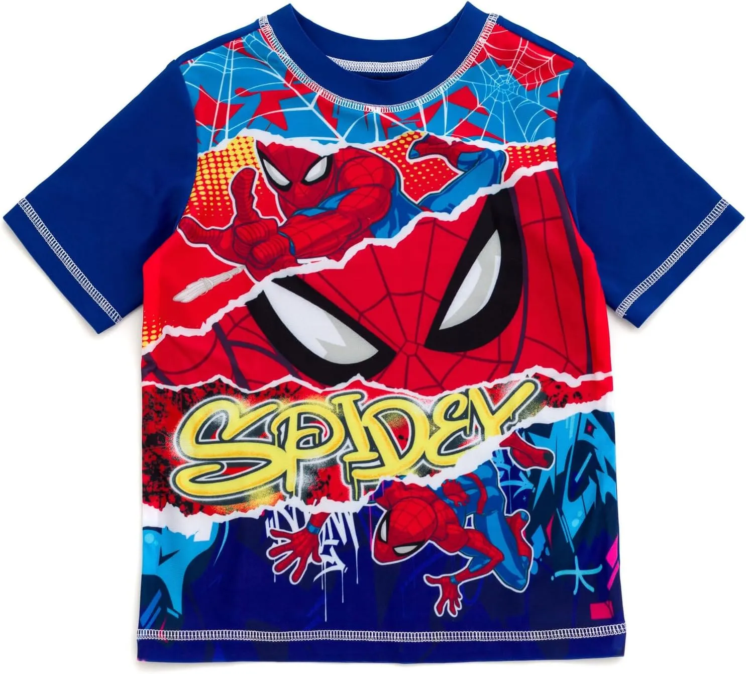 Marvel UPF 50  Pullover Rash Guard and Swim Trunks Outfit Set Toddler to Big Kid Sizes (2T - 18-20)