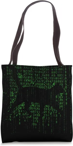 Matrix Cat Art Cool Tote Bag