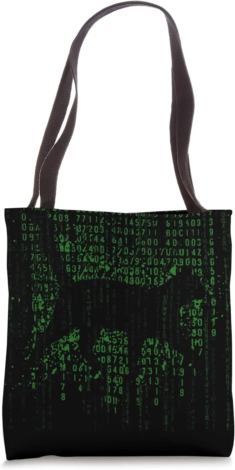 Matrix Cat Art Cool Tote Bag