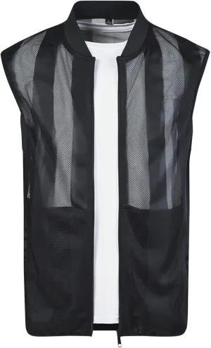 Mens Lightweight Casual Breathable Mesh Cycling Running Travel Vest Summer Vest Full Zip Sleeveless Jacket, Large