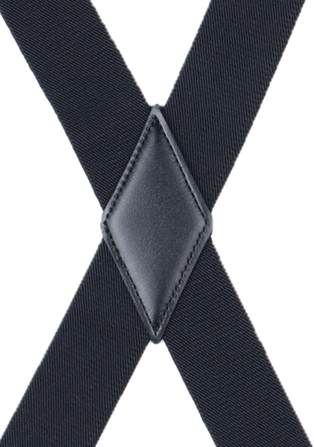 Mens Suspenders X Back Adjustable 1.4'' Wide with Heavy Duty Clips