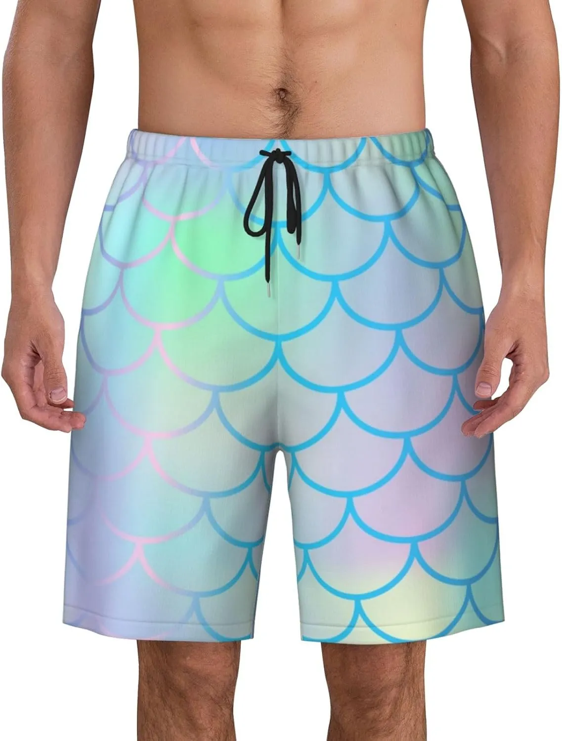 Mens Swim Trunks with Mesh Lining,Quick Dry Swimsuit Board Shorts Beach Pants Swimwear Bathing Suits