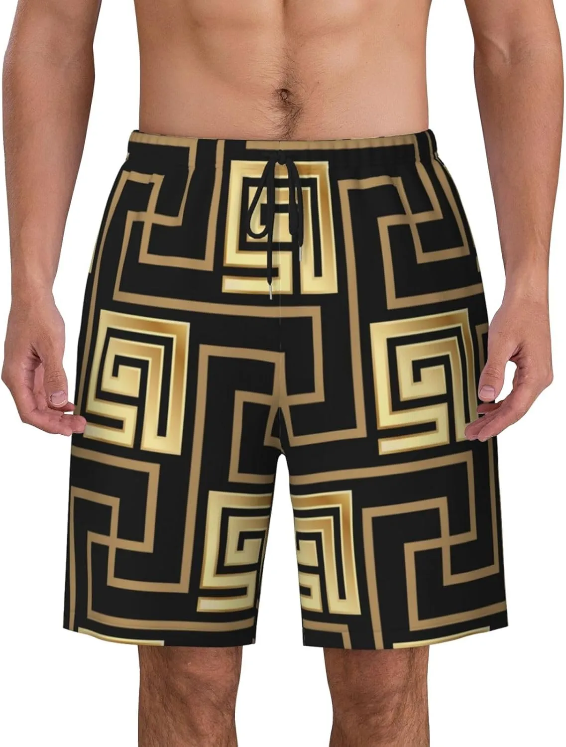Mens Swim Trunks with Mesh Lining,Quick Dry Swimsuit Board Shorts Beach Pants Swimwear Bathing Suits