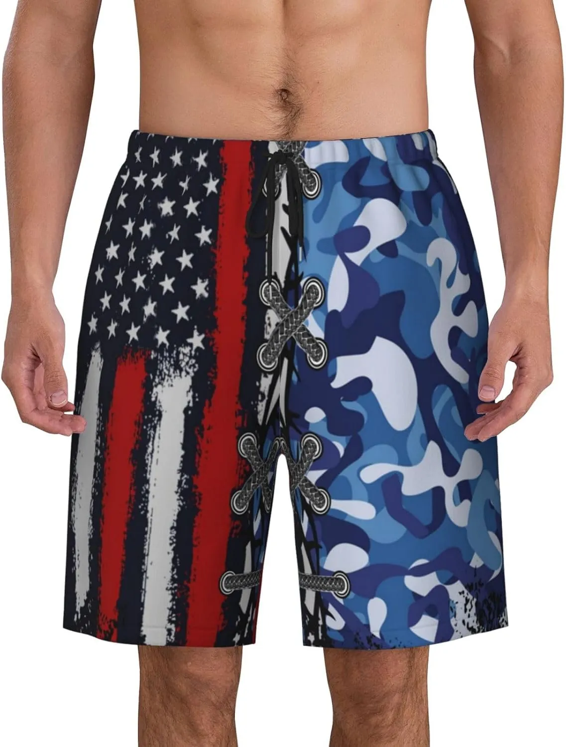Mens Swim Trunks with Mesh Lining,Quick Dry Swimsuit Board Shorts Beach Pants Swimwear Bathing Suits