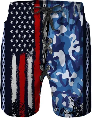 Mens Swim Trunks with Mesh Lining,Quick Dry Swimsuit Board Shorts Beach Pants Swimwear Bathing Suits