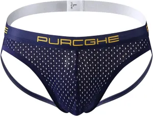 Men's Thong Underwear Panties Boxer Briefs Breathable Cool Low Rise Stretch Underpant Sponge Thread Brief