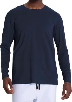 Men's UPF 50  Sun Protection UV SPF Shirts Long Sleeve Rash Guard Running Quick Dry T-Shirt Outdoor Lightweight Tops