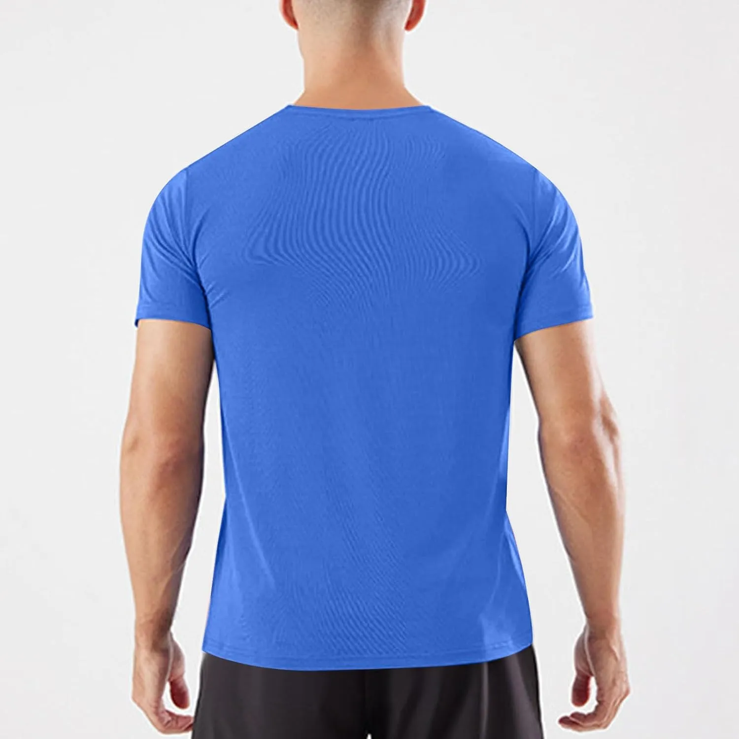 Mens Workout Shirt Loose Fit Quick Dry Moisture Wicking Short Sleeve Athletic T-Shirts Casual Lightweight Gym Tee Top