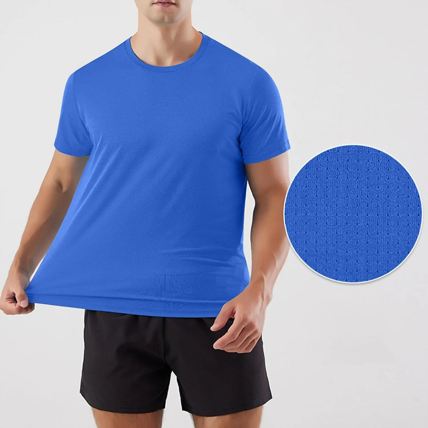 Mens Workout Shirt Loose Fit Quick Dry Moisture Wicking Short Sleeve Athletic T-Shirts Casual Lightweight Gym Tee Top