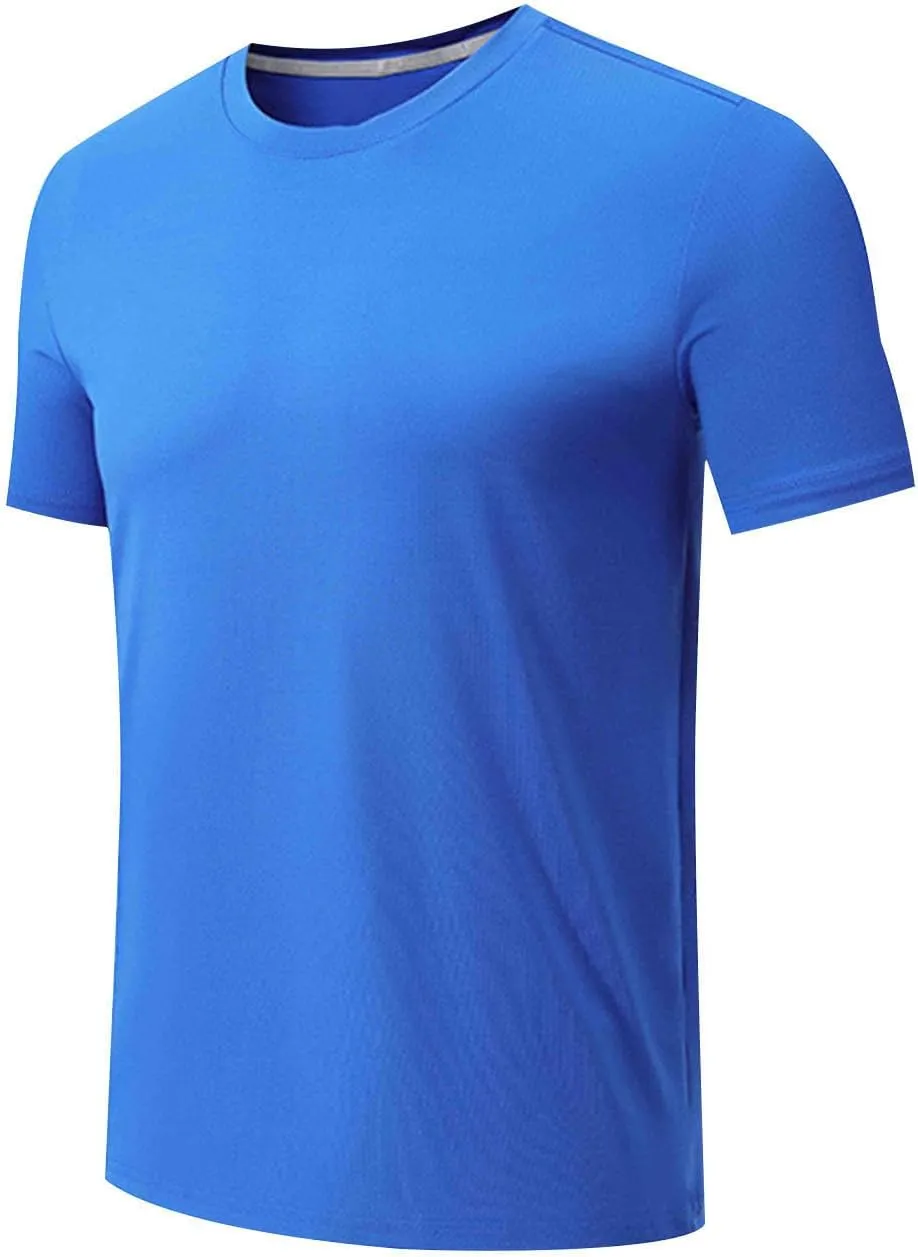 Mens Workout Shirt Loose Fit Quick Dry Moisture Wicking Short Sleeve Athletic T-Shirts Casual Lightweight Gym Tee Top