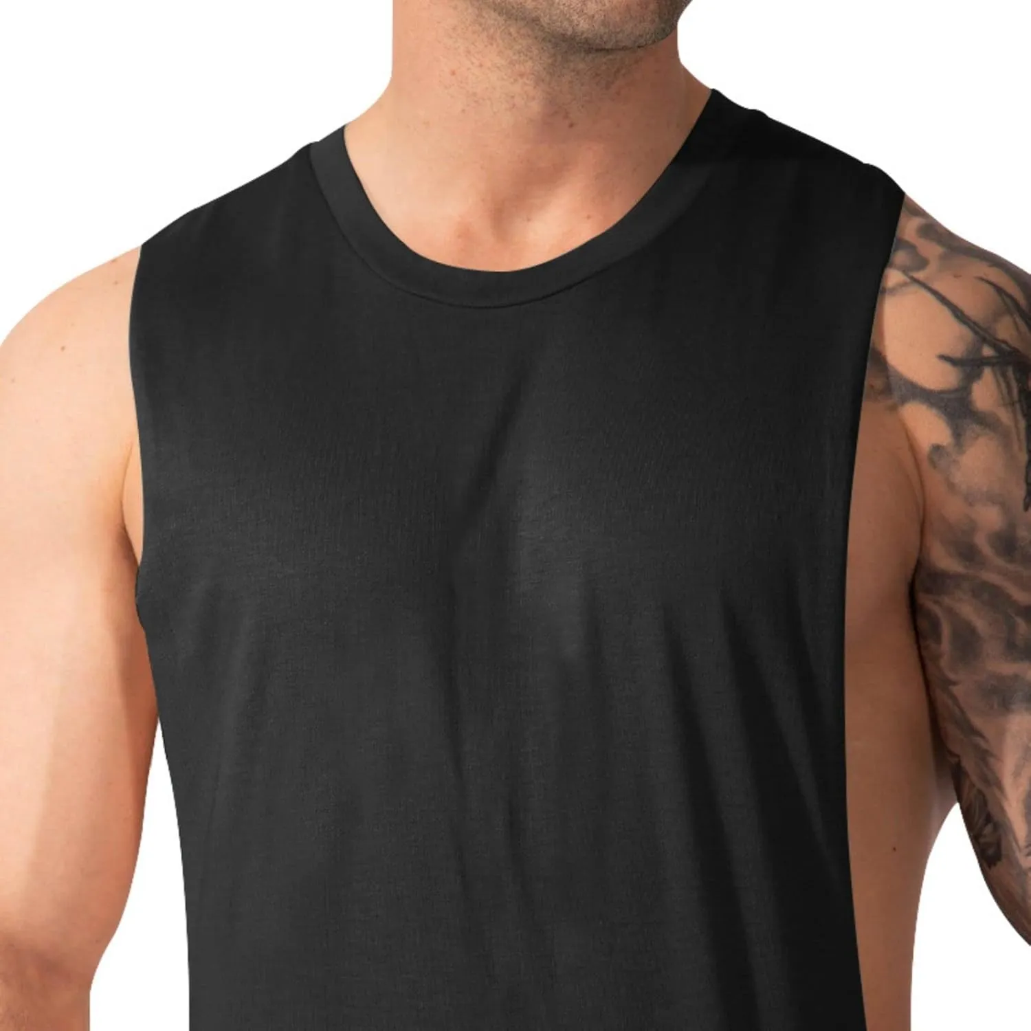 Men's Workout Tank Tops Summer Quick Dry Gym Muscle Tees Fitness Bodybuilding Sleeveless T Shirts
