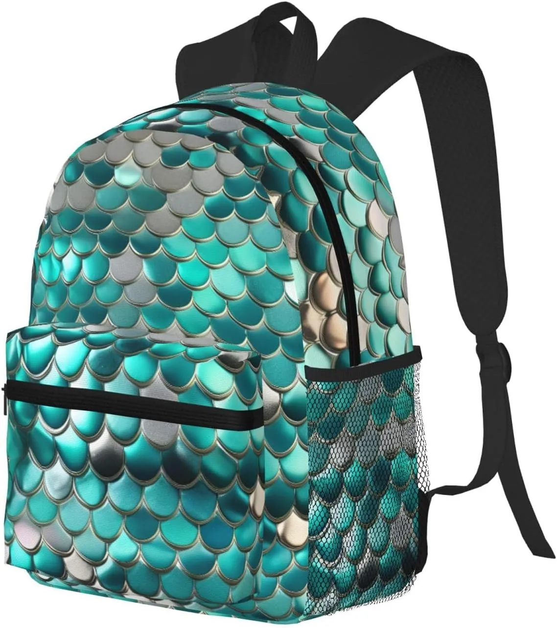 Mermaid Scale Fashion Backpack,Casual Daypack Backpacks For Men Women, Laptop Bag Travel Hiking Camping
