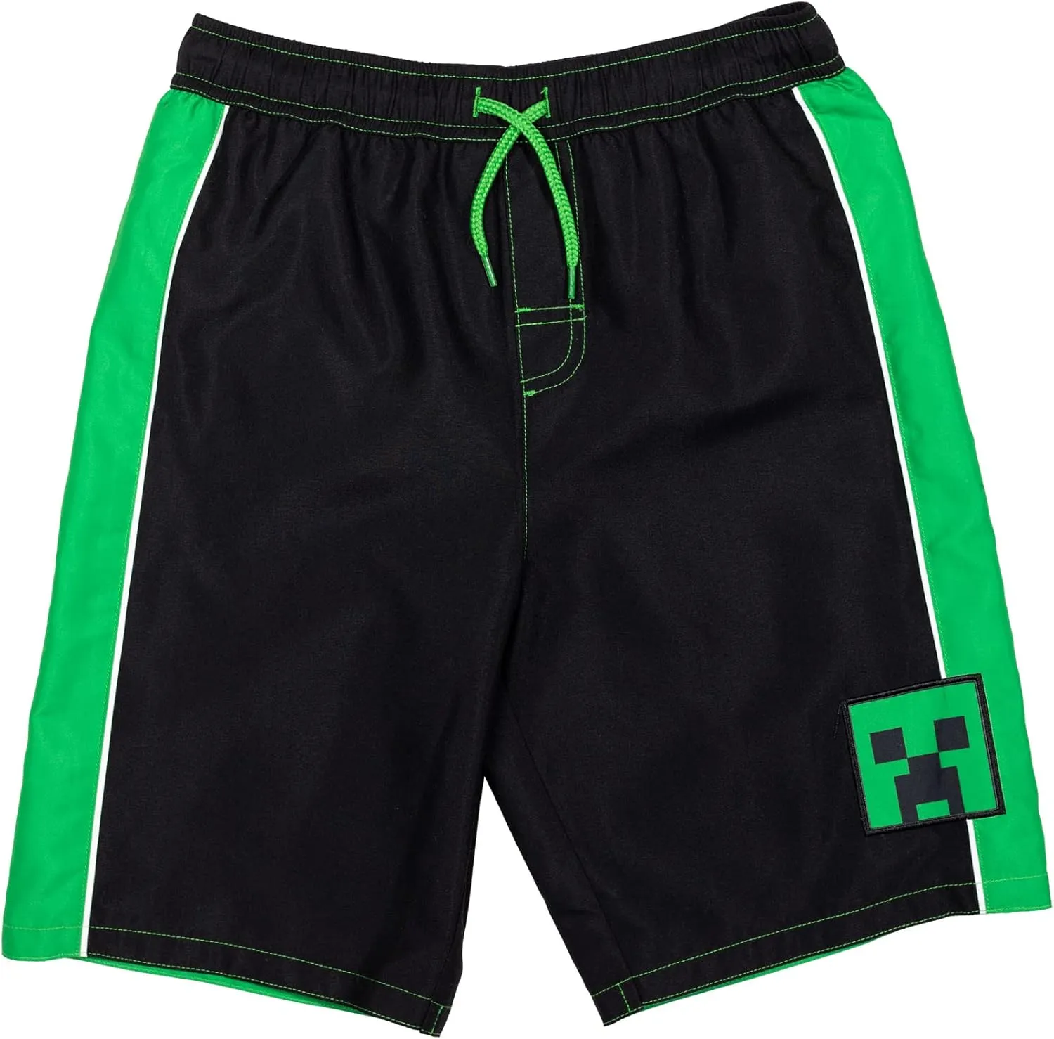 Minecraft Zombie Creeper Alex Steve Rash Guard and Swim Trunks Outfit Set Little Kid to Big Kid