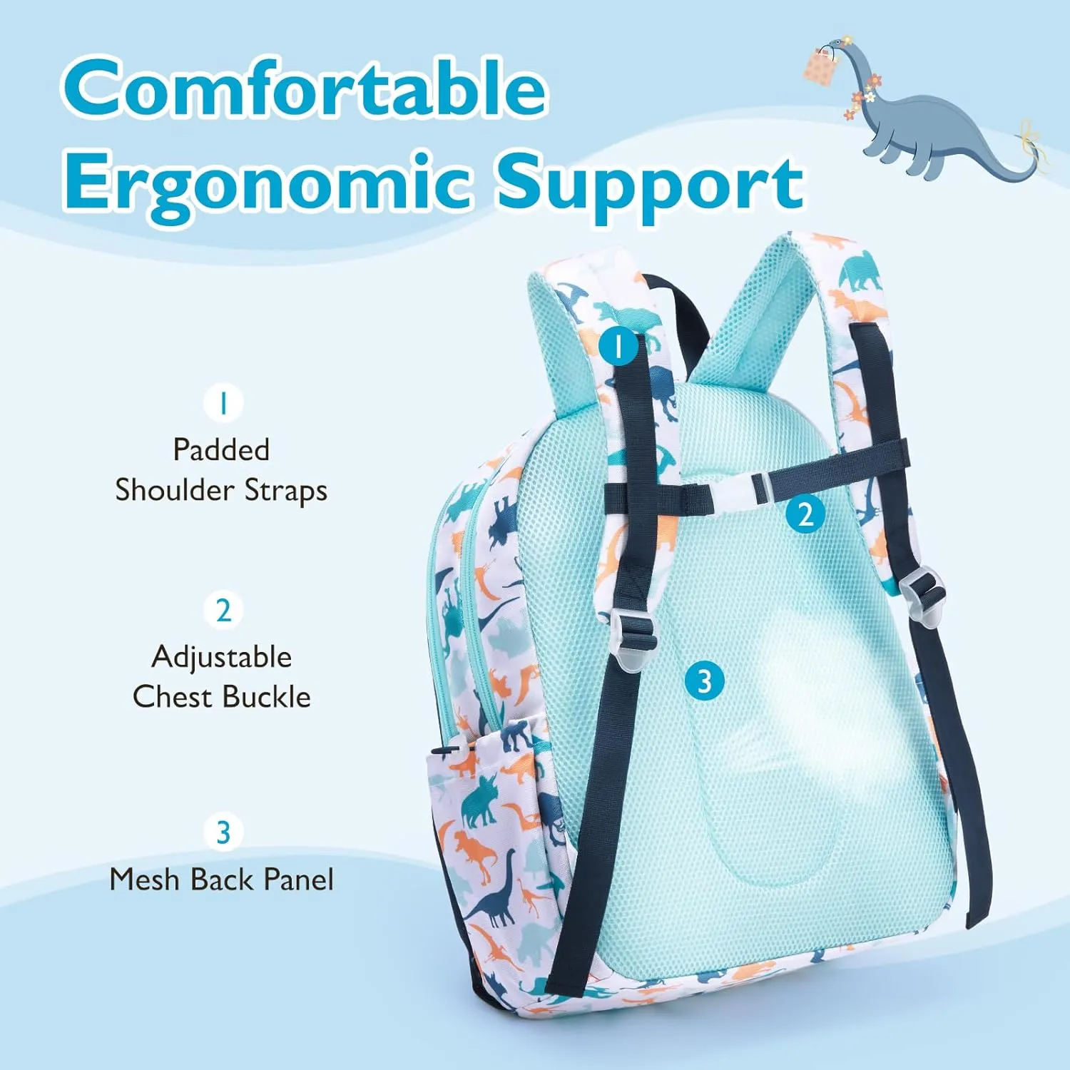 mommore Kids Backpack for Boys Girls Preschool Kindergarten Backpacks Lightweight Elementary School Bookbag with Lunch Box