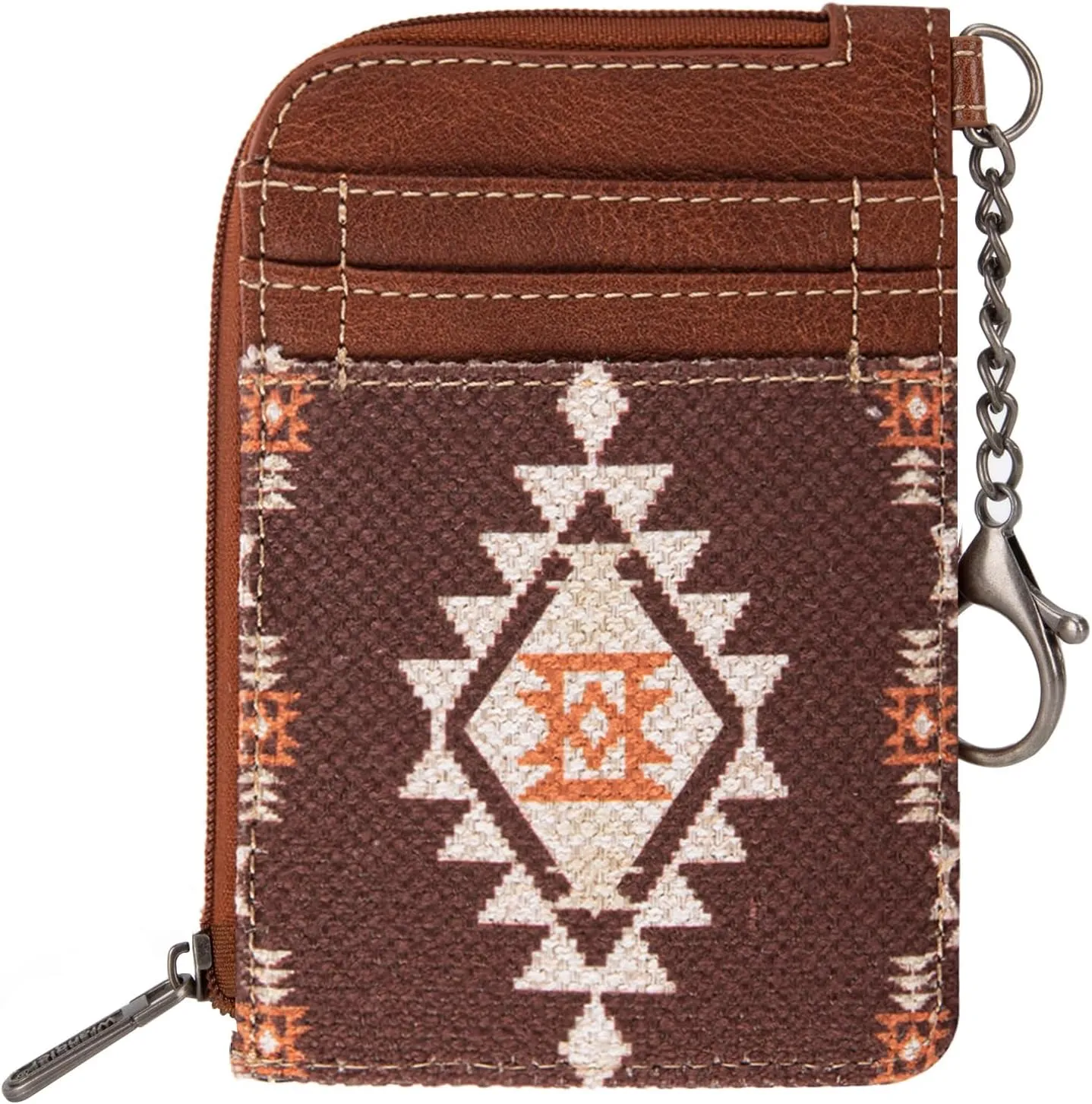 Montana West Wrangler Aztec Card Wallet for Women Western Credit Card Holder with Zipper Pocket XZY-WG2203-W005CF