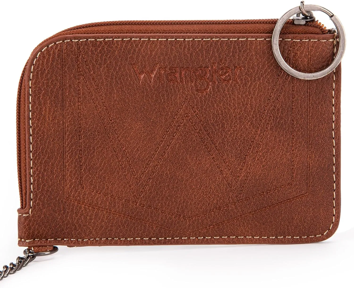 Montana West Wrangler Aztec Card Wallet for Women Western Credit Card Holder with Zipper Pocket XZY-WG2203-W005DBR