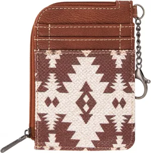 Montana West Wrangler Aztec Card Wallet for Women Western Credit Card Holder with Zipper Pocket XZY-WG2203-W005LCF