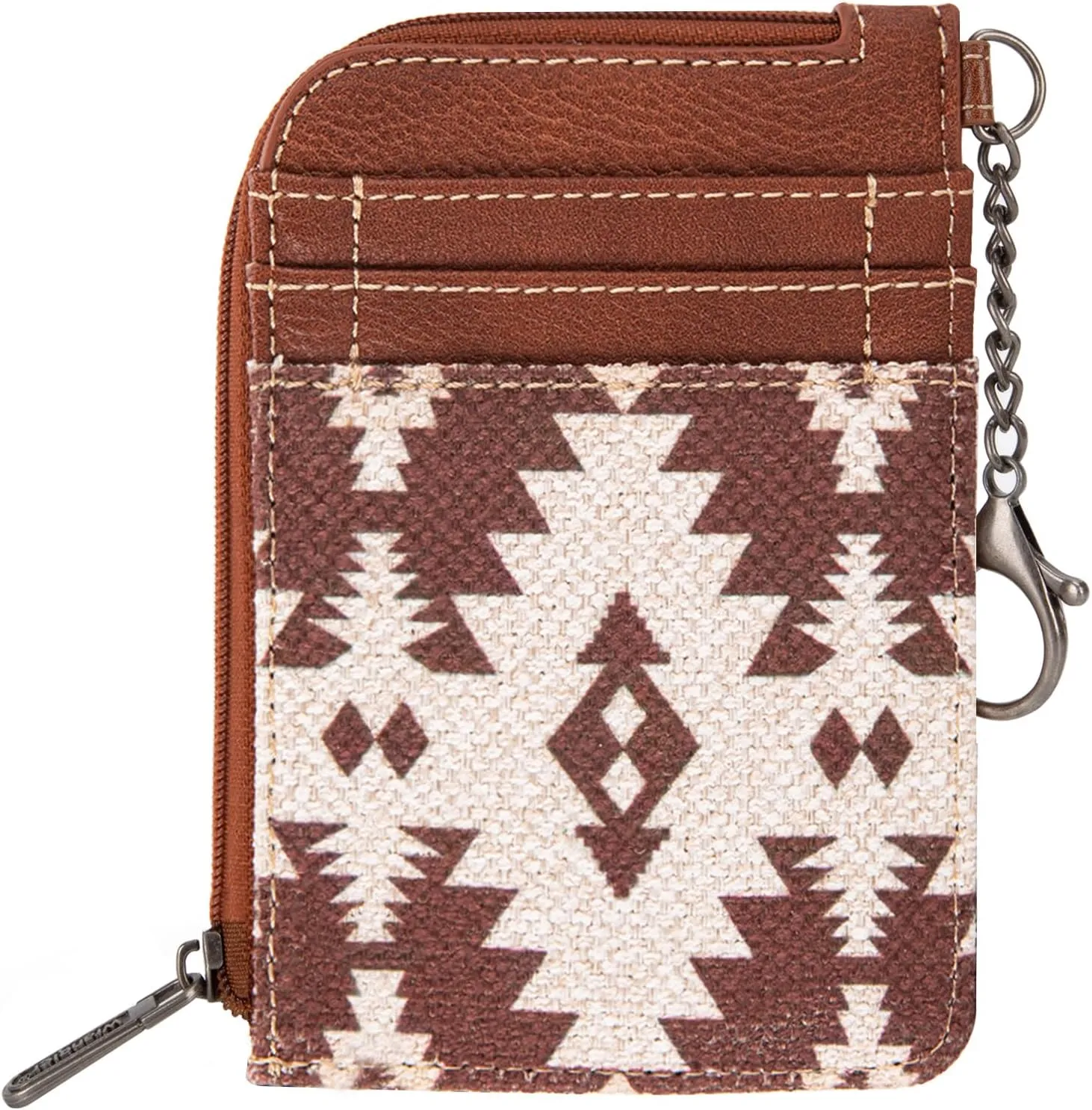 Montana West Wrangler Aztec Card Wallet for Women Western Credit Card Holder with Zipper Pocket XZY-WG2203-W005LCF