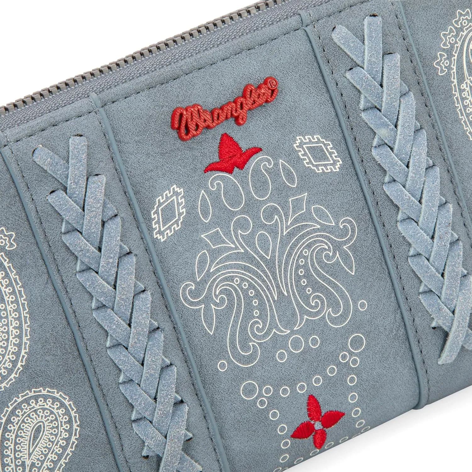 Montana West  Wrangler Wristlet Wallet for Women, Bifold Travel Wallet, Designer Rheinstone Shimmer Wallets, Jean