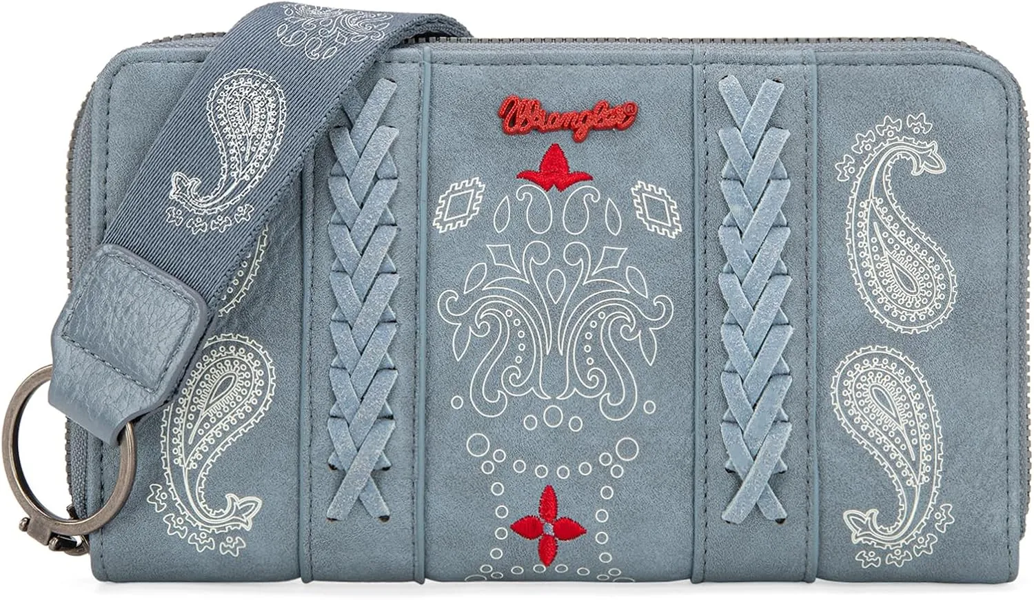 Montana West  Wrangler Wristlet Wallet for Women, Bifold Travel Wallet, Designer Rheinstone Shimmer Wallets, Jean
