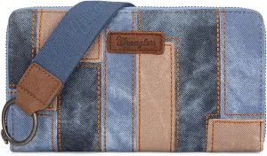 Montana West x Wrangler Wallet Women Retro Wristlet Clutch Long Purse Bifold Credit Card Wallets for Women