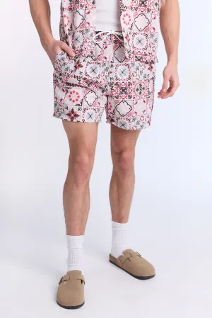 Mosaic Seersucker 5.5" Swim Trunks