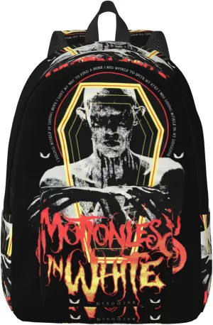 Motionless Rock In White Casual Backpack Large Lightweight Travel Bag Classic Laptop Daypack Men Women Backpack Small