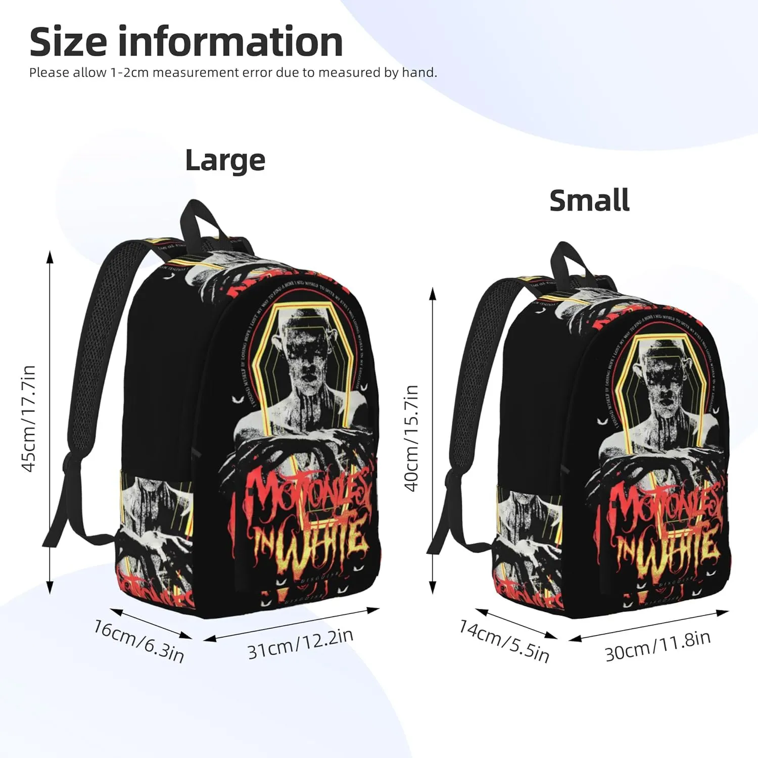 Motionless Rock In White Casual Backpack Large Lightweight Travel Bag Classic Laptop Daypack Men Women Backpack Small