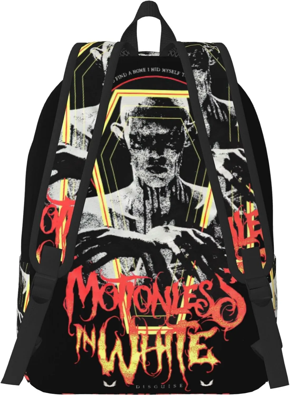 Motionless Rock In White Casual Backpack Large Lightweight Travel Bag Classic Laptop Daypack Men Women Backpack Small