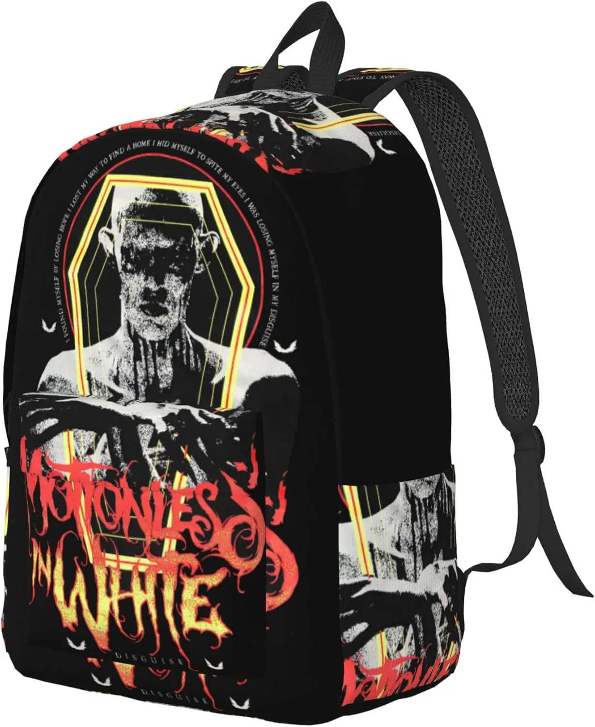 Motionless Rock In White Casual Backpack Large Lightweight Travel Bag Classic Laptop Daypack Men Women Backpack Small