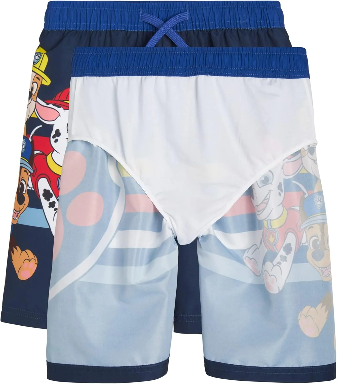 Nickelodeon Boys Rash Guard Set - 2 Piece Paw Patrol Chase Marshall Rubble TMNT UPF 50  Swim Shirt & Boys Swim Trunks