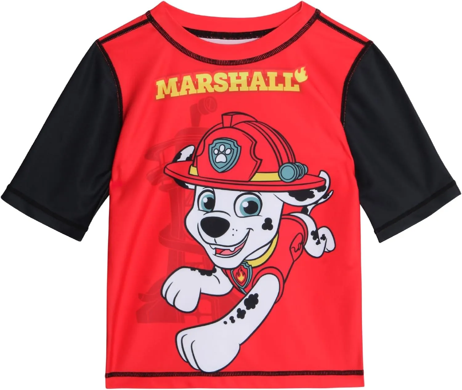 Nickelodeon Boys Rash Guard Set - 2 Piece Paw Patrol Chase Marshall Rubble TMNT UPF 50  Swim Shirt & Boys Swim Trunks